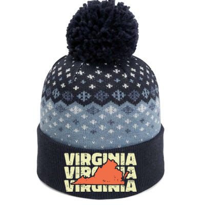 Vintage Virginia Usa State The Baniff Cuffed Pom Beanie