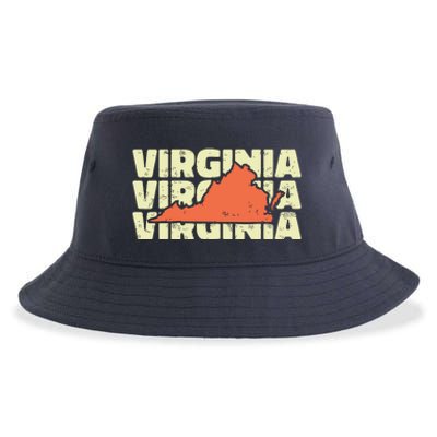 Vintage Virginia Usa State Sustainable Bucket Hat