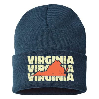 Vintage Virginia Usa State Sustainable Knit Beanie