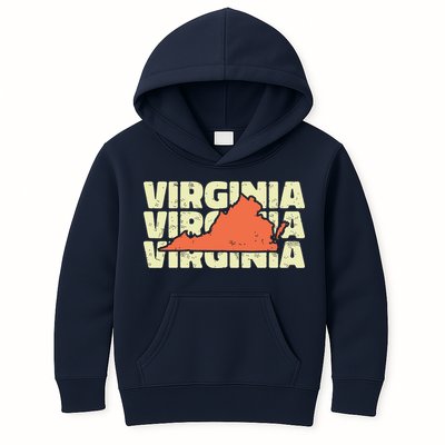Vintage Virginia Usa State Kids Hoodie