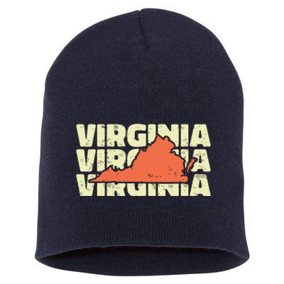 Vintage Virginia Usa State Short Acrylic Beanie