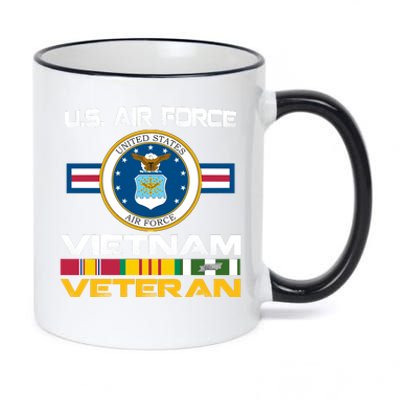 Vietnam Veteran USA Flag Vietnam Vet Flag 11oz Black Color Changing Mug