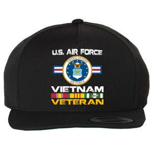 Vietnam Veteran USA Flag Vietnam Vet Flag Wool Snapback Cap