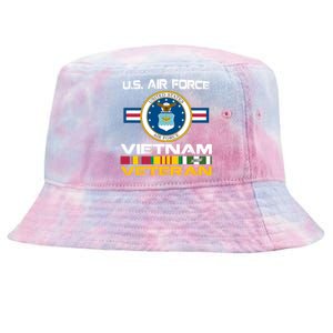 Vietnam Veteran USA Flag Vietnam Vet Flag Tie-Dyed Bucket Hat