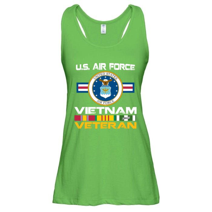 Vietnam Veteran USA Flag Vietnam Vet Flag Ladies Essential Flowy Tank