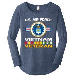 Vietnam Veteran USA Flag Vietnam Vet Flag Women's Perfect Tri Tunic Long Sleeve Shirt