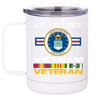 Vietnam Veteran USA Flag Vietnam Vet Flag 12 oz Stainless Steel Tumbler Cup