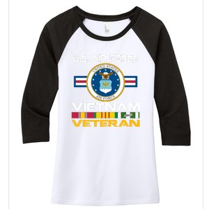 Vietnam Veteran USA Flag Vietnam Vet Flag Women's Tri-Blend 3/4-Sleeve Raglan Shirt