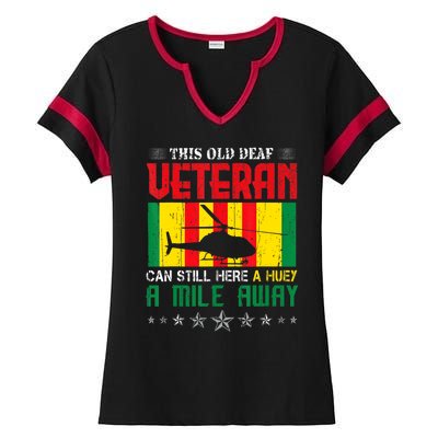 Vietnam Veteran Uh1 Huey Helicopter Ladies Halftime Notch Neck Tee