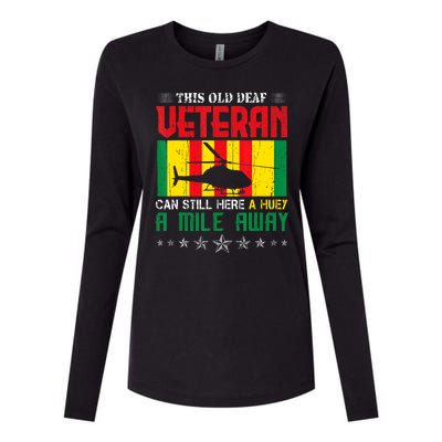 Vietnam Veteran Uh1 Huey Helicopter Womens Cotton Relaxed Long Sleeve T-Shirt