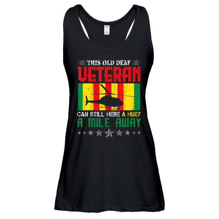 Vietnam Veteran Uh1 Huey Helicopter Ladies Essential Flowy Tank