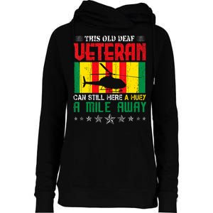 Vietnam Veteran Uh1 Huey Helicopter Womens Funnel Neck Pullover Hood