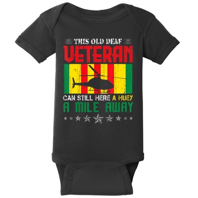 Vietnam Veteran Uh1 Huey Helicopter Baby Bodysuit