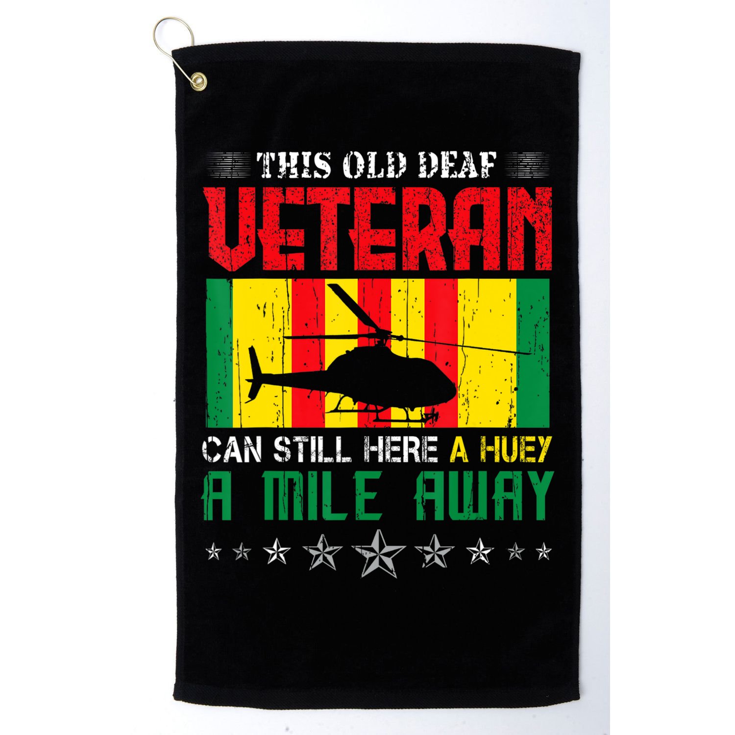 Vietnam Veteran Uh1 Huey Helicopter Golf Towel