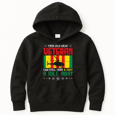 Vietnam Veteran Uh1 Huey Helicopter Kids Hoodie
