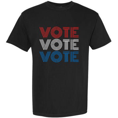 Vote Vote Vote Red White Blue Retro Election Simple Design Garment-Dyed Heavyweight T-Shirt