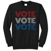 Vote Vote Vote Red White Blue Retro Election Simple Design Sweatshirt