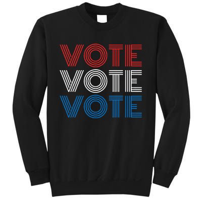 Vote Vote Vote Red White Blue Retro Election Simple Design Sweatshirt