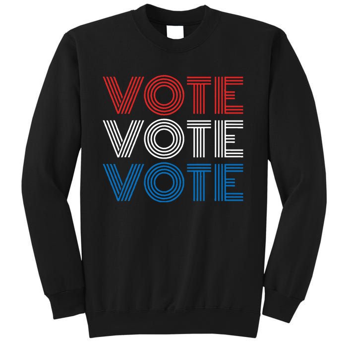 Vote Vote Vote Red White Blue Retro Election Simple Design Sweatshirt