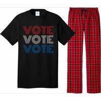 Vote Vote Vote Red White Blue Retro Election Simple Design Pajama Set