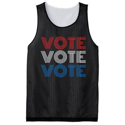 Vote Vote Vote Red White Blue Retro Election Simple Design Mesh Reversible Basketball Jersey Tank