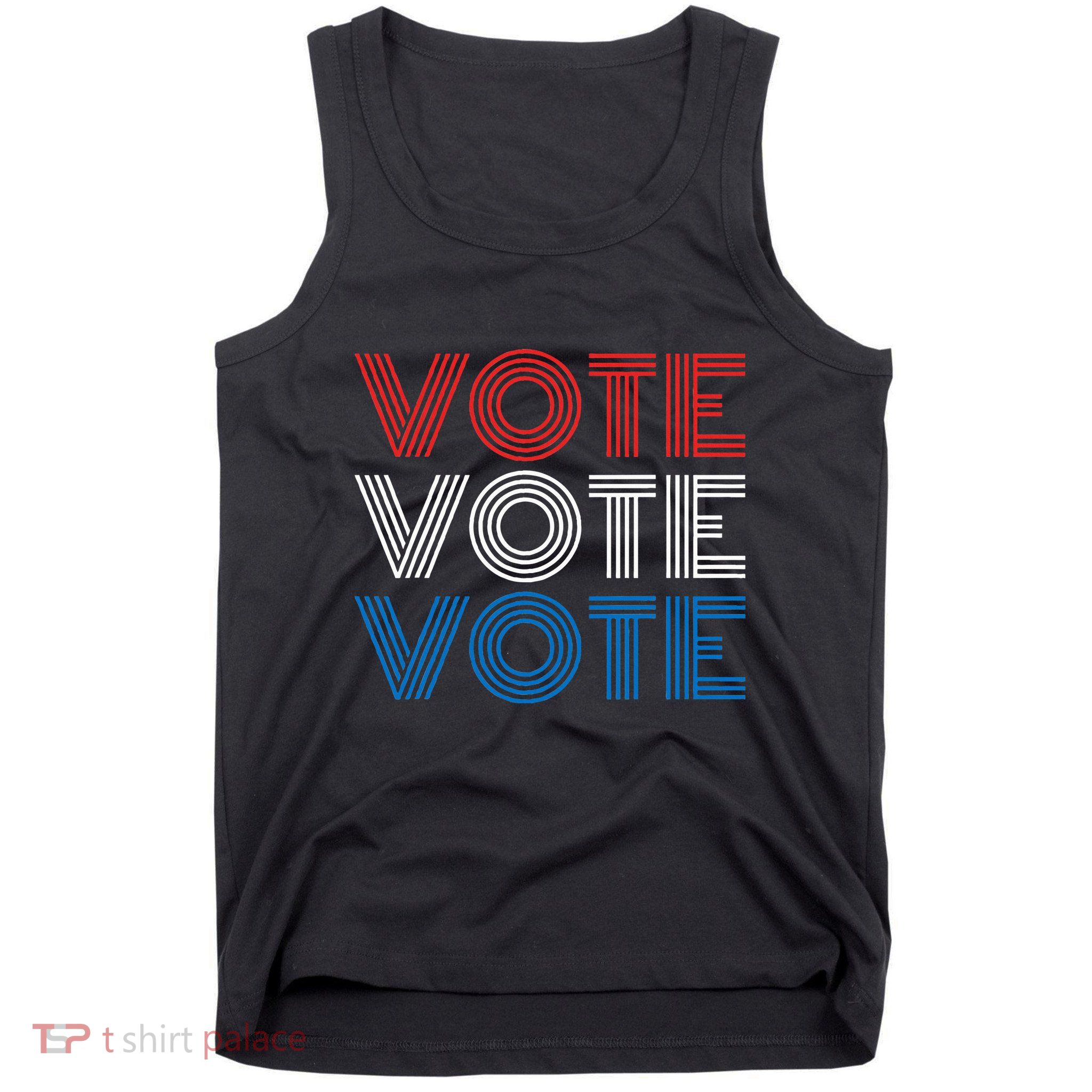 Vote Vote Vote Red White Blue Retro Election Simple Design Tank Top