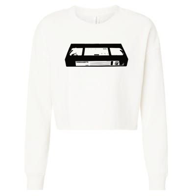 Vibe2k Vhs Videocassette Cropped Pullover Crew