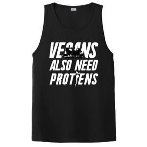 Vegan Veganism Vegetable Gift Vegans Also Need Proteins Gift PosiCharge Competitor Tank