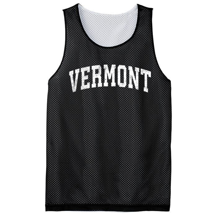 Vermont Vintage Varsity Sports Text Mesh Reversible Basketball Jersey Tank