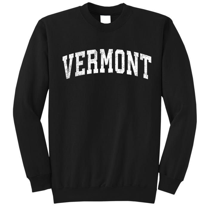 Vermont Vintage Varsity Sports Text Tall Sweatshirt