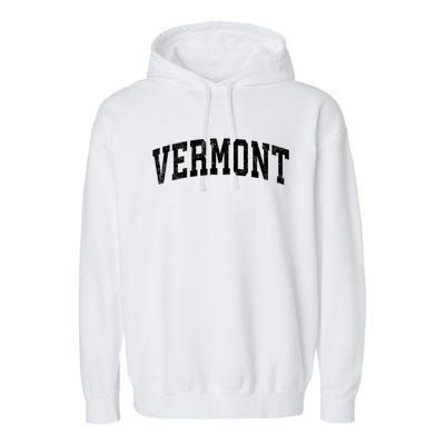 Vermont Vintage Varsity Sports Text Garment-Dyed Fleece Hoodie