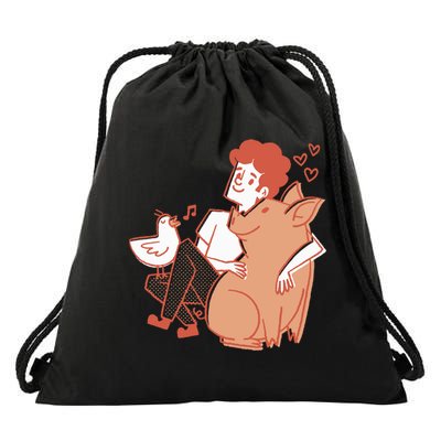 Vegan Veganism Vegetarian Gift Drawstring Bag
