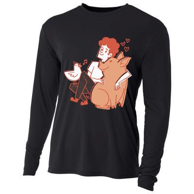 Vegan Veganism Vegetarian Gift Cooling Performance Long Sleeve Crew
