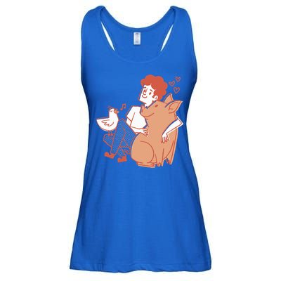 Vegan Veganism Vegetarian Gift Ladies Essential Flowy Tank