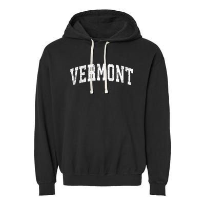 Vermont Vintage Varsity Sports Text Garment-Dyed Fleece Hoodie