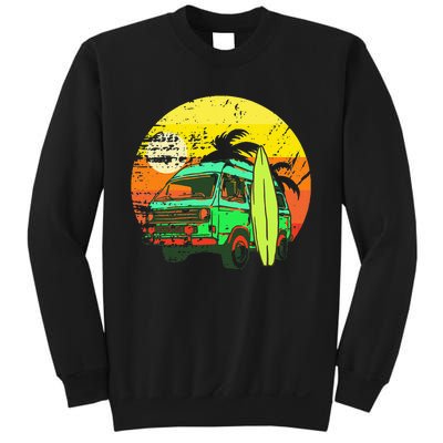 Vintage Van Van Life Distressed Sunset Retro Van Sweatshirt