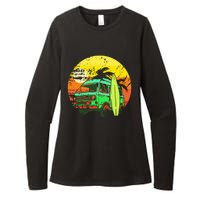 Vintage Van Van Life Distressed Sunset Retro Van Womens CVC Long Sleeve Shirt