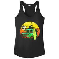 Vintage Van Van Life Distressed Sunset Retro Van Ladies PosiCharge Competitor Racerback Tank