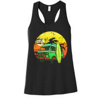 Vintage Van Van Life Distressed Sunset Retro Van Women's Racerback Tank