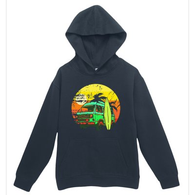 Vintage Van Van Life Distressed Sunset Retro Van Urban Pullover Hoodie