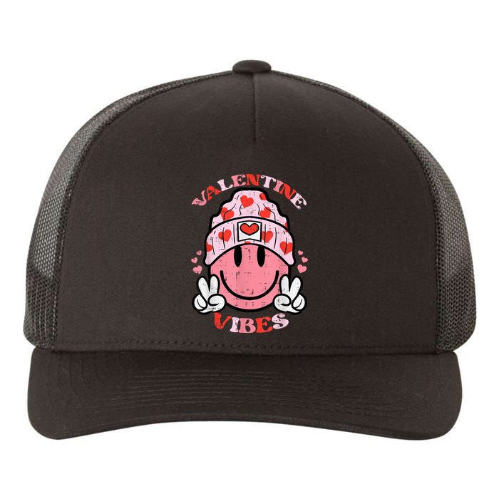 Valentine Vibes Valentines Day Retro Yupoong Adult 5-Panel Trucker Hat