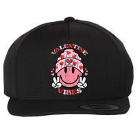 Valentine Vibes Valentines Day Retro Wool Snapback Cap