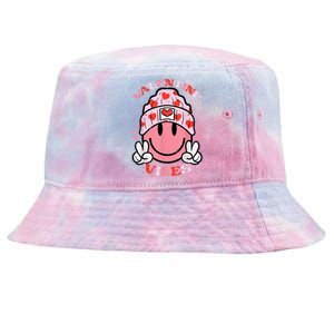 Valentine Vibes Valentines Day Retro Tie-Dyed Bucket Hat