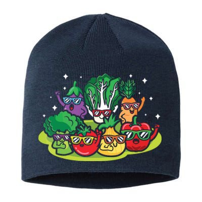 Veggie Vegetables Vegan Vegetarian Funny Veggies Sunglasses Sustainable Beanie