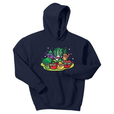 Veggie Vegetables Vegan Vegetarian Funny Veggies Sunglasses Kids Hoodie