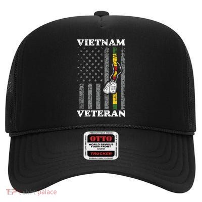Vietnam Veteran High Crown Mesh Back Trucker Hat
