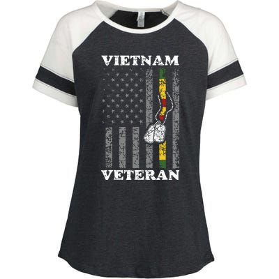 Vietnam Veteran Enza Ladies Jersey Colorblock Tee