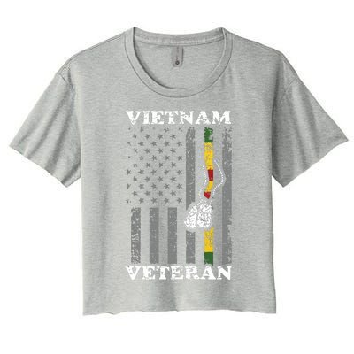 Vietnam Veteran Women's Crop Top Tee