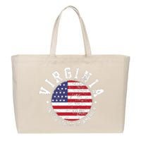 Virginia Vintage Cotton Canvas Jumbo Tote