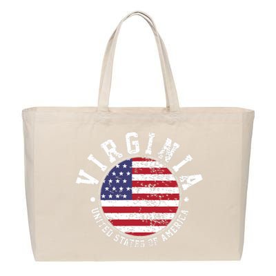 Virginia Vintage Cotton Canvas Jumbo Tote